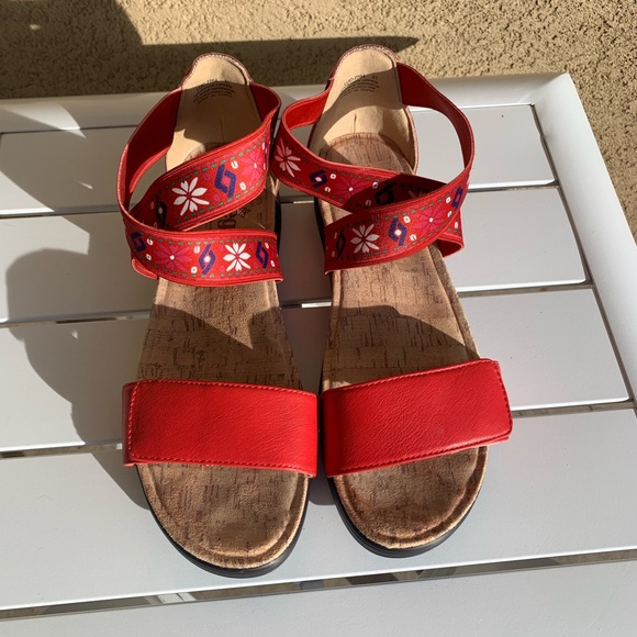 Alegria red sandals elastic straps size 10.5-11 ( European 41) - Picture 2 of 13
